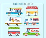 6 Creative mobile dining car vector